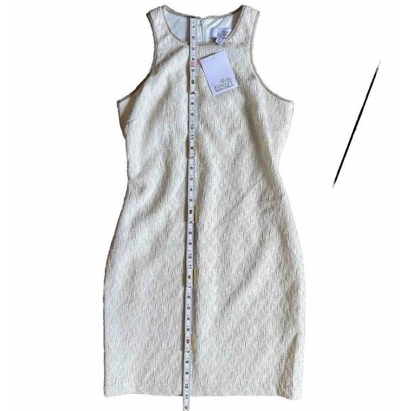 NWT Belle Badgley Mischa Vail Dress Ivory Size 6 Fully Lined Sheath Bodycon - Picture 7 of 12